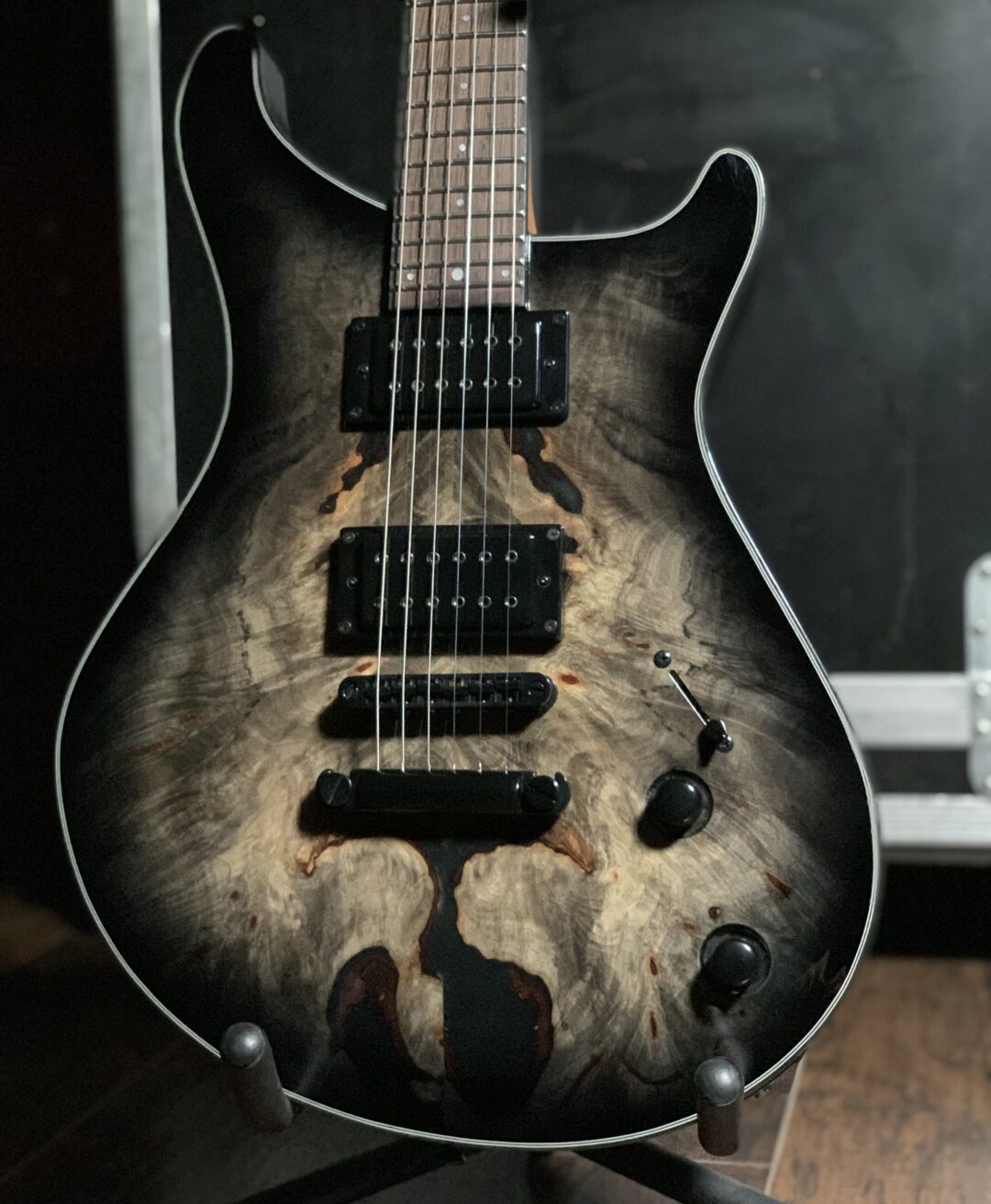 Buckeye Burl Astra DC with LED Inlays (Certified Used) 1